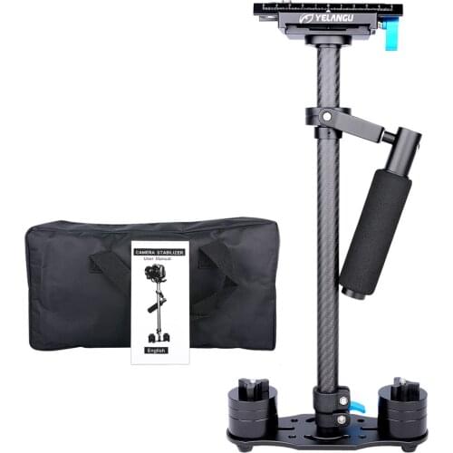 YELANGU Adjustable Carbon Fiber Tube S60T Handheld DSLR Video Camera Stabilizer Compact Steadycam Mini Steadicam