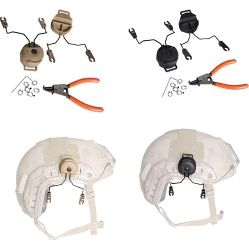 Z-TAC Airsoft Headphone Adaptor Tactical Helmet Accessories For comtac II Headset Softair Earphone black sand color