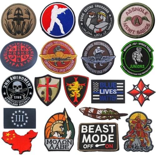 1Pc Embroidery Badge Saint Benedict Boxing Battle Uniform Tactical Combat Identification Chapter Clothes Backpack Badge Applique