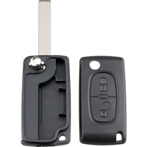 02B Fits For Peugeot 2008 3008 5008 2 Button Remote Key Fob Shell Case Ce0523 Hu83 Shell Cover Key Protector