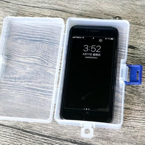 10pcs 14.5*8.4*3.5cm PP lock box transparent plastic fishing gear jewelry dust desktop storage box