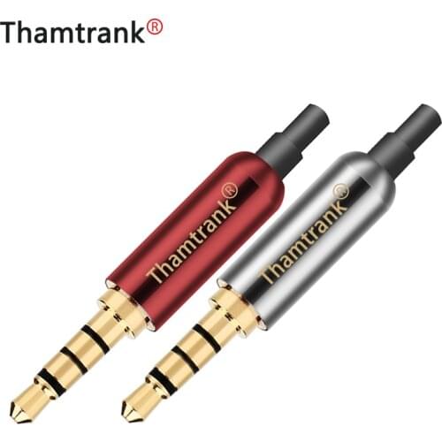 100Sets 3.5mm 4Pole Stereo Male Jack with Tail Plug+Dust plug for DIY Headset Earphone or Used for Repair Earphone 4Track