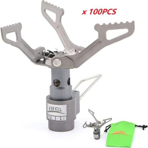 100Pcs Outdoor BRS-3000T Ultra-Light Titanium Miniature Portable Picnic Camping Gas Cooking Stove Portable Ultralight Burner