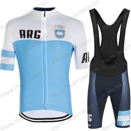 2021 ARGENTINIAN Team Cycling Jersey Set Summer Clothing Road Bike Shirts Suit Bicycle Bib Shorts MTB Wear Maillot Ropa