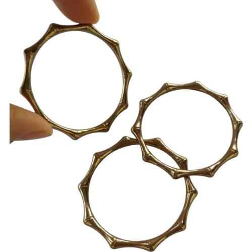 30pcs/lot 39mm round Multilateral angle metal alloy DIY Leather Craft Bag Metal Loop Buckle Strap Accessories