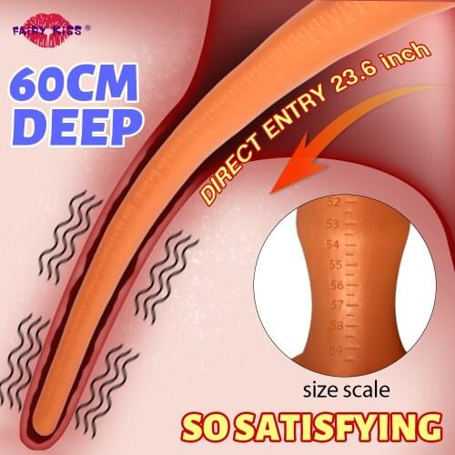 60cm Long Soft Anal Dildo Butt Plug Silicone Anus Dilator Vagina Stimulator Adults Buttplug Sex Toys For Women Man Masturbation