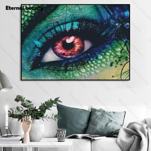 Big Eye Girl Diamond Painting Full Square/Round Drill Pictures of Rhinestone 5D Diamond Embroidery Cross Stitch Kits Home Decor