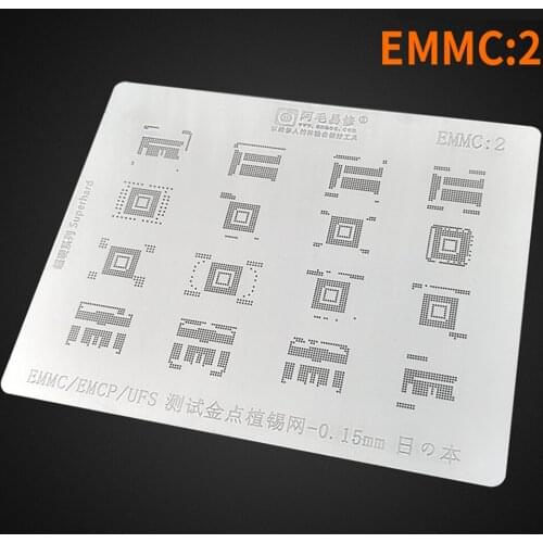 Amaoe Nand Flash EMMC EMCP UFS BGA Reballing Stencil 0.15mm