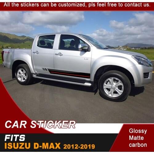 Car decals racing car side door stripe graphic vinyl cool car stickers fit for isuzu d-max 2012 2013 2014 2015 2016 2017 2018