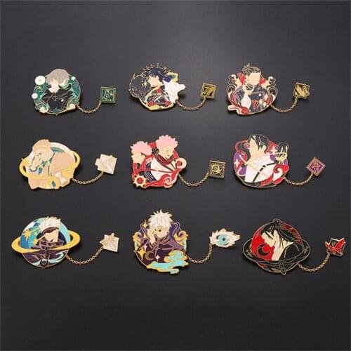 Anime Jujutsu Kaisen Brooch Badge Cosplay Itadori Yuji Gojo Satoru Brooches Pin Prop