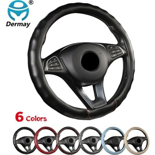 6 Colors Car Steering Wheel Cover 3D Bump Design Durable Braid on the Steering-wheel Volant Funda Volante Auto Car Accessories