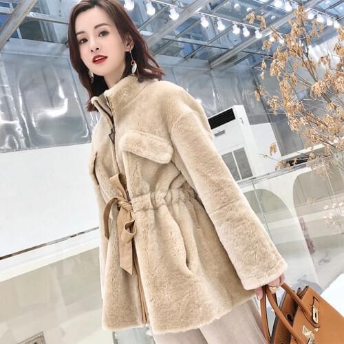 Cosyowns Women's Long Sheepskin Coats