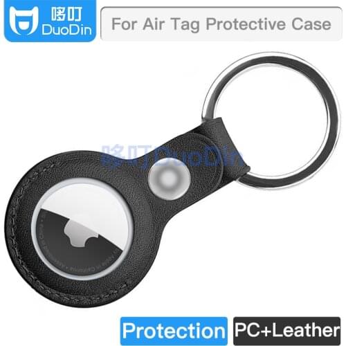 For Apple air tag leather tracker is suitable anti-lost locator universal protective sleeve leather case customization