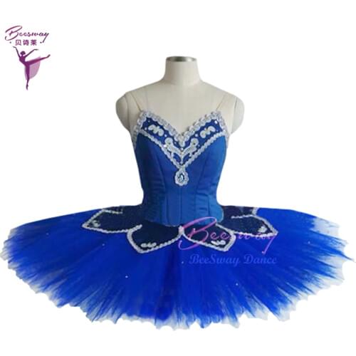 Blue Ballerina Competition Bluebird Variation Ballet Pancake Tutu Professional Ballet Tutu dress ballet dance costume for girl