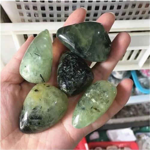 Natural Green Prehnite Tumbled Crystals Stones For Healing Reiki