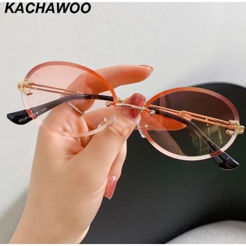 Женские солнцезащитные  круглые очки KACHAWOO China At AliExpress