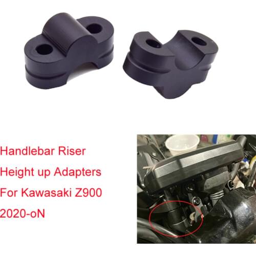 Motorcycle Handlebar Riser Mount Bracket Machining Handlebar Risers Bar Clamp Extend Adapter With Bolt for KAWASAKI Z900 2020-on