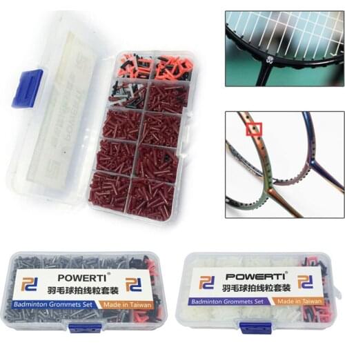 1500pcs / Box Nylon Badminton Racket Grommets Eyelets Bucket Stringing Tools Black White Red Gray For Badminton Sports