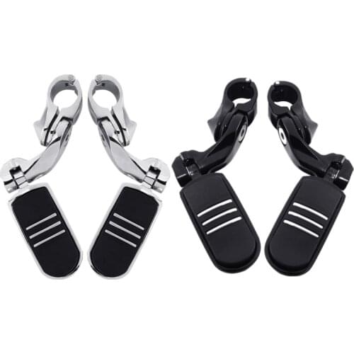 Motorcycle 1 1/4" Short Angled Highway Engine Guard Foot Pegs Mount For Harley Touring