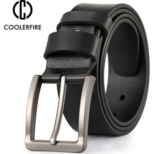 Men Genuine Leather Belts Casual Leisure High Quality Metal Pin Buckle Cowskin Belts for Men Vintage Strap HQ217