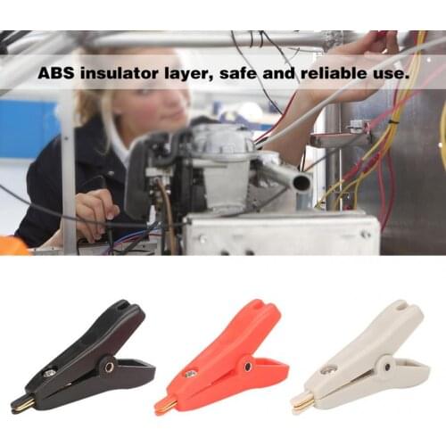 P2005 3Pcs/Lot Copper Gold Plated Alligator Clip Kelvin Test Clip 10A Gold Plating Stable Performance Test Clip Kelvin Clip