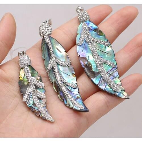 2021New Natural Semi-precious Stone Irregular Abalone Pendant Multi-size Making DIY Necklace Bracelet Jewelry Accessories Gift