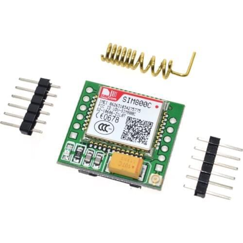 Smallest SIM800C GPRS GSM Module MicroSIM Card Core Board Quad-band TTL Serial Port (Compatible SIM800L SIM900A)