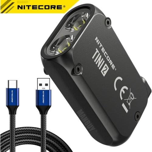 Special wholesale Nitecore TINI2 Built-In Battery Rechargeable Pocket Lamp Keychain Flashight UAC20 Charging Cable Outdoor Daily