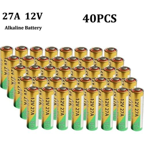 40Pcs 27A 12V A27 Dry Alkaline Battery For Doorbell Car alarm Remote control G27A MN27 MS27 GP27A A27 L828 V27GA ALK27A A27BP
