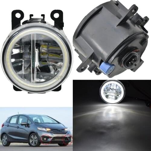 Super Bright Fog Light H11 LED Driving Light Angel Eye fog lamp Headlight Daytime Running Light 12V For Honda Fit 2015-2018