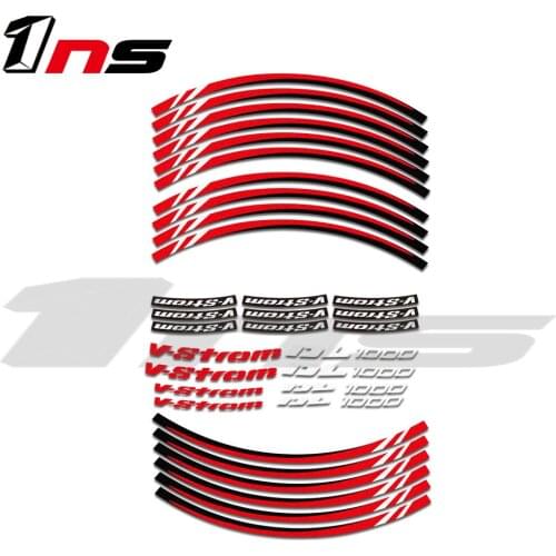 Customizable colors Motorcycle Wheel Stickers Reflective Waterproof Rim Decals Hot sale For SUZUKI V-Strom 1000 DL1000