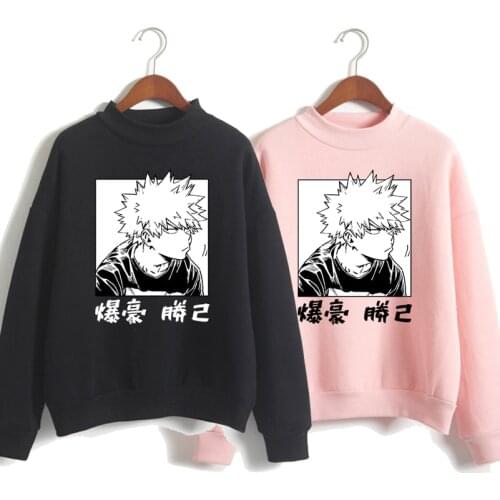 Anime My Hero Academia Hoodie Kacchan Katsuki Bakugou Printed Sweatshirt Streetwear Tops