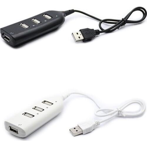 Universal USB Hub 4 Port USB 2.0 with Cable High Speed Mini Hub Socket Pattern Splitter Cable Adapter for Laptop PC
