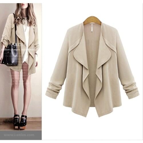 2019 New Autumn Winter Loose Large Size Fat Long-sleeved Shirt Windbreaker Jacket Cardigan Shirt Slim Coat Solid Color