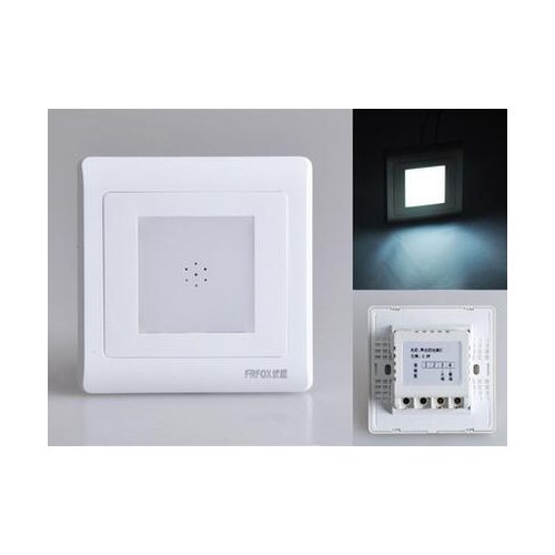 1pcs USB Nightlight wall socket LED footlights foot controlSound and light control White Gold Panel