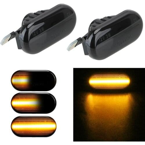 2pcs LED Car Dynamic Side Marker Turn Signal Light Signal LampBlinker Light For Nissan Qashqai Navara Micra 350Z Note Pathfinder