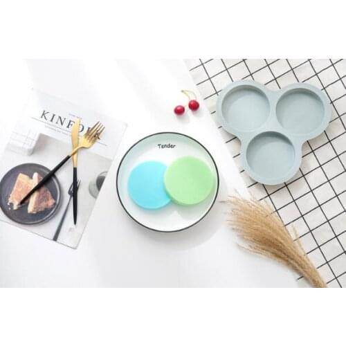 3-Connected Cylindrical Silica Gel Chocolate Mould DIY Baking Mould Cake Mould