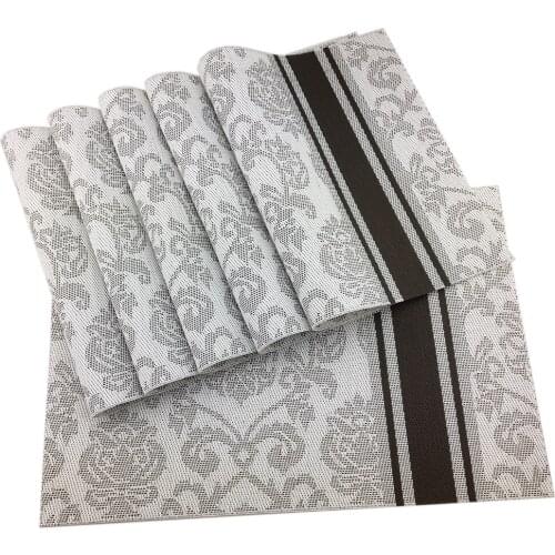4 pieces/lot Placemat Coasters Heat-insulated Tableware PVC Placemat Kitchen Dinning Bowl Dish Waterproof Pad Table Mat New Year