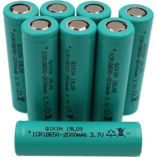 C&P 2000mAh 8pcs 18650 3.7V Rechargeable High Power Tool Li-Ion Battery Cell Discharge Rate 10C 20A Lithium 3.6V 2.0Ah China New
