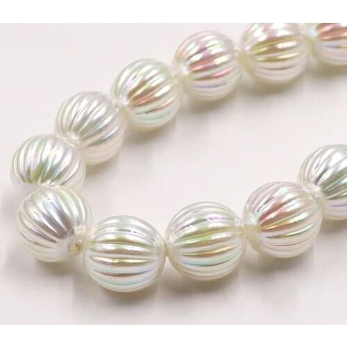 1000pcs 12mm Electroplating color ABS watermelon Pearls Spacer Beads Accessories for Making Jewelry wholesale