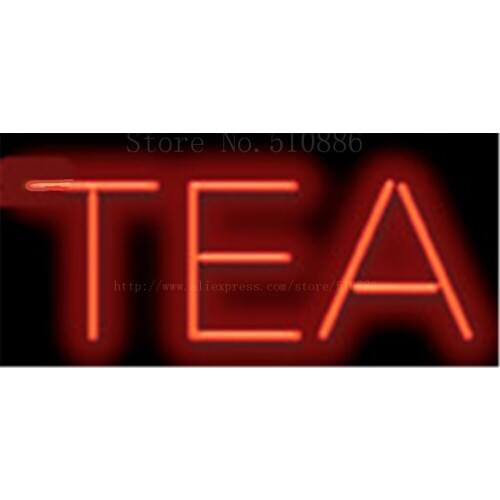 Tea NEON SIGN Real GLASS Tube Beer PUB Restaurant Signboard display Decorate Shop Burger Soup drink Light Signs 17*14"
