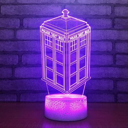 Doctor Who LED RGB Night Light 7 Color Change Desk Light 041 Action Figure PVC Kids Toys Brinquedos Christmas Gift
