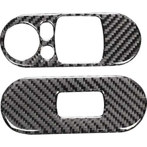 Door Window Control Covers Carbon Fiber Lifter Switch Interior Handrail Cover Sticker Case for Mini Cooper F55 F56