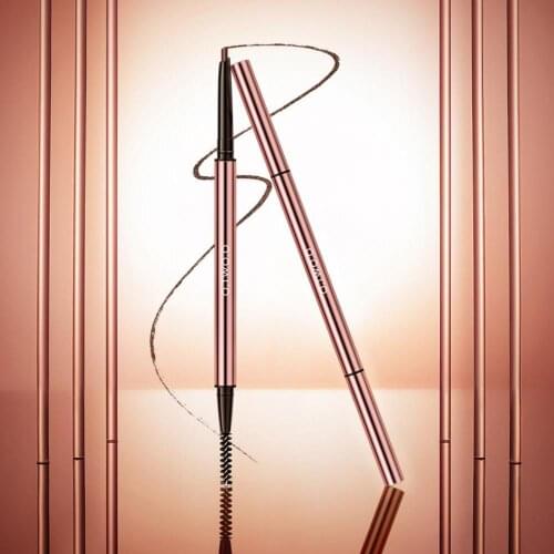 Double Head Long Lasting Waterproof Ultra Fine Triangle Rotating Eyebrow Pencil