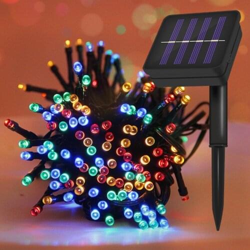 Solar string lights, waterproof, antifreeze, sunscreen, holiday decoration garden balcony lights