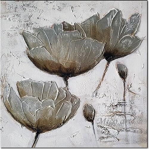 Living Room Decoration Wall Hangings Light Color Flower Picture Oil Painting Abstract Floral Canvas Wall Art 1 Panel As Gift