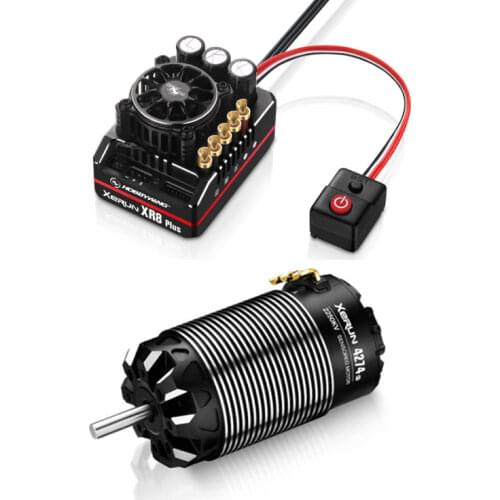 FATJAY HobbyWing XeRun 4274 SD G2 sensored brushless 4-pole motor with XeRun XR8 Plus 150A brushless sensored ESC combo for cars