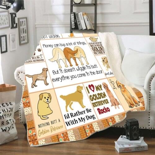 Dog collection 3d printed fleece blanket for Beds Hiking Picnic Thick Quilt Fashionable Bedspread Sherpa Throw Blanket DropShipp