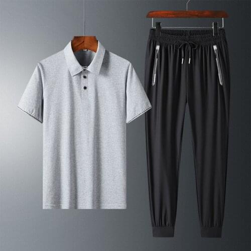 Mens Casual Suit Trend Mens Summer Korean Version Lapel Mens Short Sleeve Trend Suit New Underwear Suit