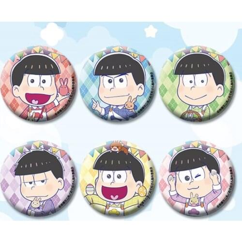 58 mm Osomatsu San Matsuno Round Irons Pins Badges Button Brooch